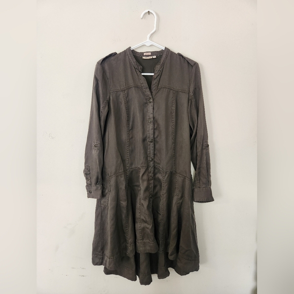 Anthropologie Holding Horses Mariona Long Sleeve Shirt Dress‎ size 0 - Picture 3 of 7